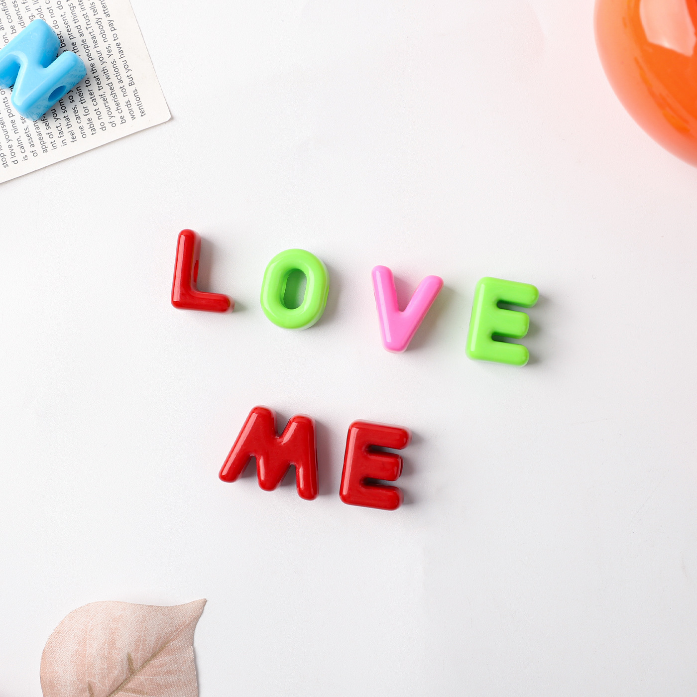 Acrylic Colored Letter Beads For DIY 10 Pieces/bag Mobile Phone Chain Bag With Keychain Material 265010 - Image 3