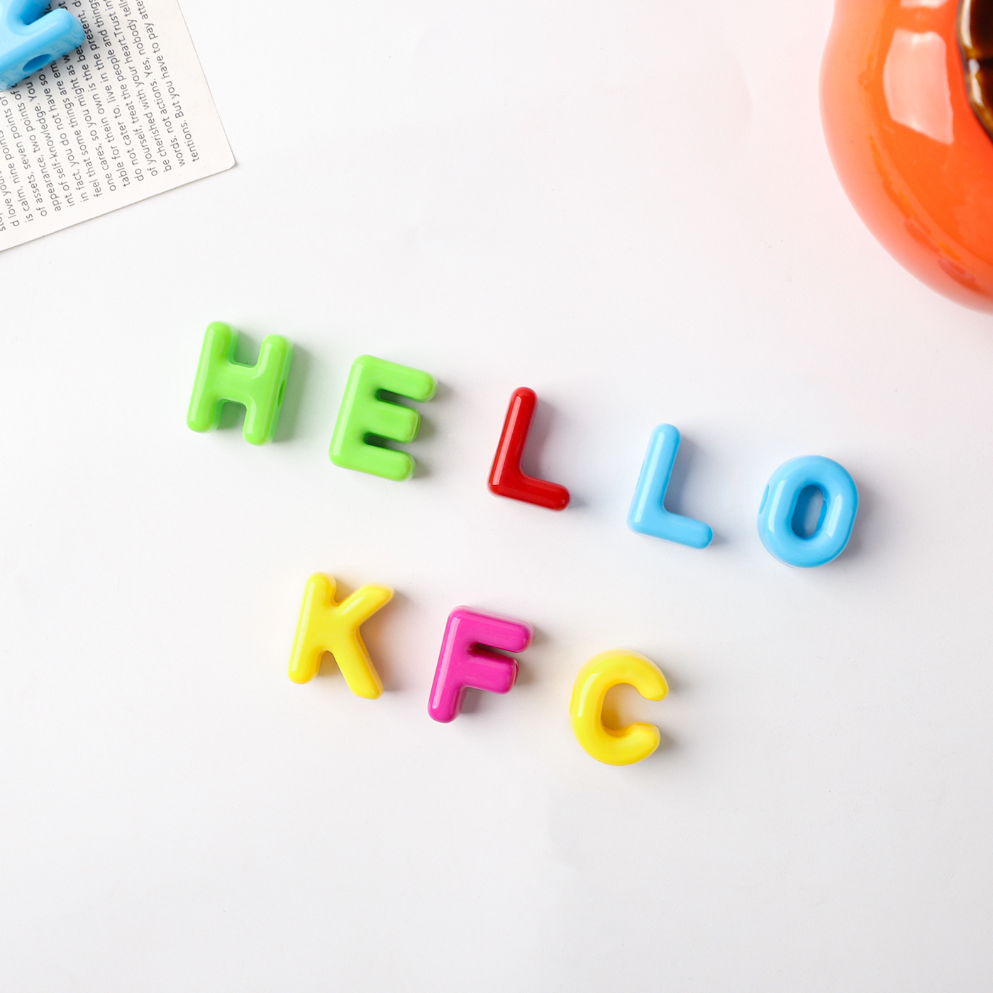 Acrylic Colored Letter Beads For DIY 10 Pieces/bag Mobile Phone Chain Bag With Keychain Material 265010 - Image 4